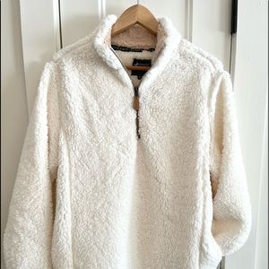 Simply Southern- Cream Pullover Zip Sherpa